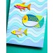 Birch Press Stanzschablone - 57621 Block Print Swimmer Fish