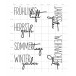 Karten-Kunst Clear Stamps KK-0036 - Capri „Jahreszeiten“ Textstempel  Stempel Frühling Sommer Herbst Winter