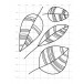 Karten-Kunst Clear Stamps KK-0151 - Scribble Leaves / Moderne Blätter 