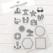 Karten-Kunst Clear Stamps KK-0166 - Mini Frames At the Sea - maritime Mini-Rahmen & Symbole
