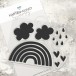 Karten-Kunst Clear Stamps KK-0186 - Rainbows / Regenbogen & Wolken
