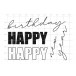 Karten-Kunst Clear Stamps KK-0205 - Mega Happy Birthday / New Year