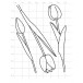 Karten-Kunst Clear Stamps KK-0234 - Scribble Tulips / Tulpen Stempel
