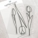 Karten-Kunst Clear Stamps KK-0234 - Scribble Tulips / Tulpen Stempel