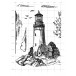 Karten-Kunst Clear Stamps KK-0244 - Leuchtturm Maritimes Stempelset mit Spruch