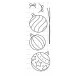 Karten-Kunst Clear Stamps KK-0246 - Silikonstempel Christbaumkugeln / Scribble Ornaments Stempel zu Weihnachten