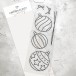 Karten-Kunst Clear Stamps KK-0246 - Silikonstempel Christbaumkugeln / Scribble Ornaments Stempel zu Weihnachten
