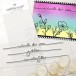 Clear Stamp Set mit den handschriftlichen Schriftzügen „wünsch dir was“, „gutschein“ und „wunscherfüller“ auf transparenter Trägerfolie, ca. 13 cm breit.
