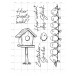 Vogelhaus & Zwitschergrüße – Stempelset Karten-Kunst Clear Stamps KK-0283