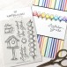 Vogelhaus & Zwitschergrüße – Stempelset Karten-Kunst Clear Stamps KK-0283