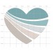 Karten-Kunst Stanzschablone kk-D080 Wavy Heart – Herz Stanze mit Linien | Stanzform für Liebe, Hochzeit & Valentinstag