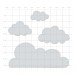 Karten-Kunst Stanzschablone kk-D211 - Stitched Clouds / Wolken mit Nahtlinien
