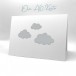 Karten-Kunst Stanzschablone kk-D211 - Stitched Clouds / Wolken mit Nahtlinien