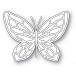Poppy Stamps Stanzschablone - Large Stained Glass Butterfly and Background