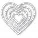 Poppy Stamps Stanzschablone - 2616 Scallop Pinpoint Hearts