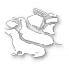 Poppy Stamps Stanzschablone - 2652 Sitting Dachshund