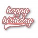 Poppy Stamps Stanzschablone - 2668 Happy Birthday Streamer Script