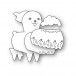 Poppy Stamps Stanzschablone - 2703 Nordic Cheerful Lamb
