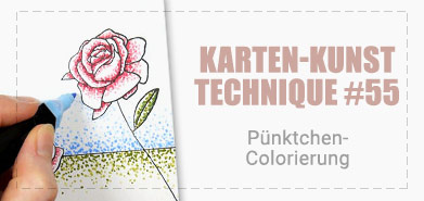 Karten-Kunst Technique #55: Pünktchen-Colorierung